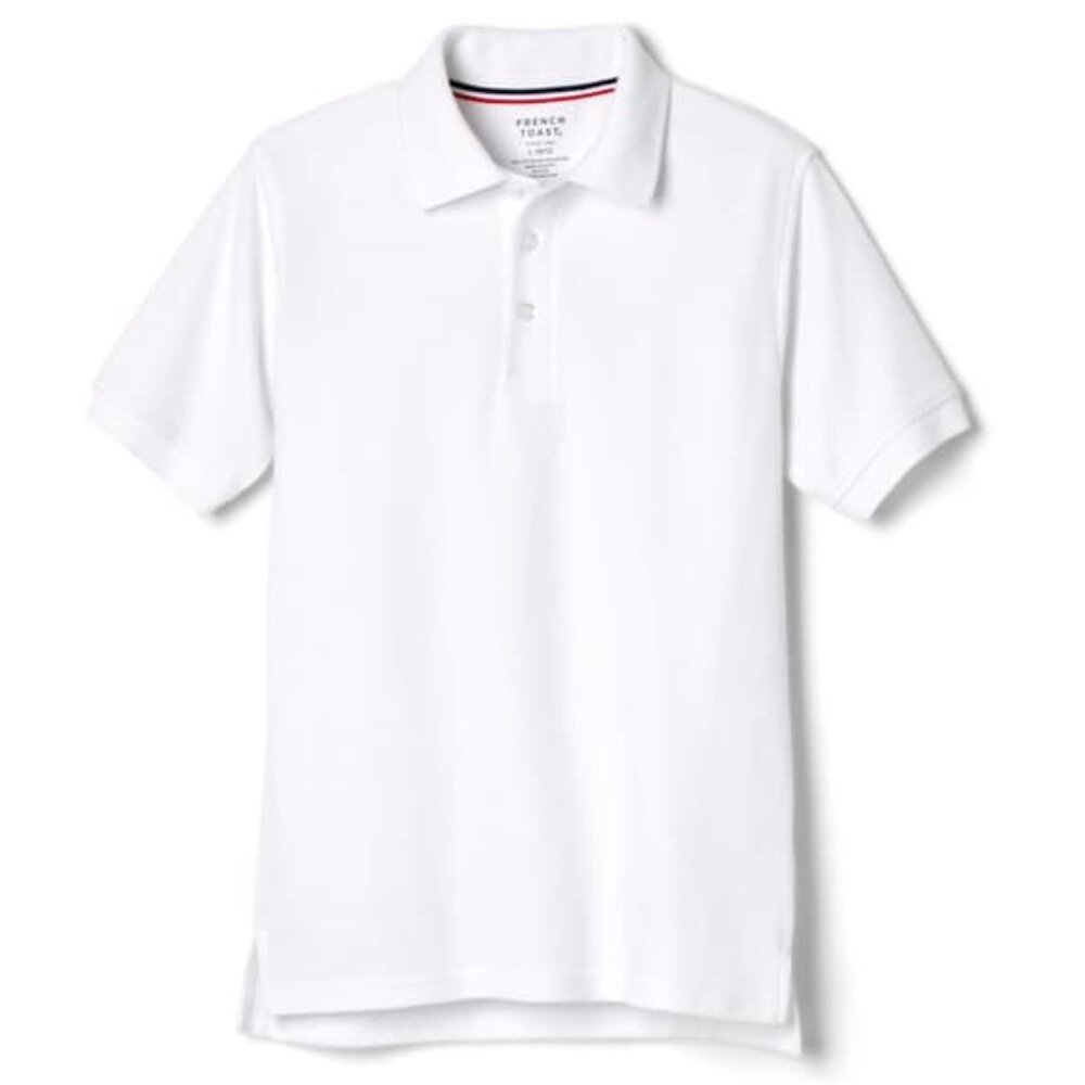French Toast SA9084 Boys Short Sleeve Pique Polo White